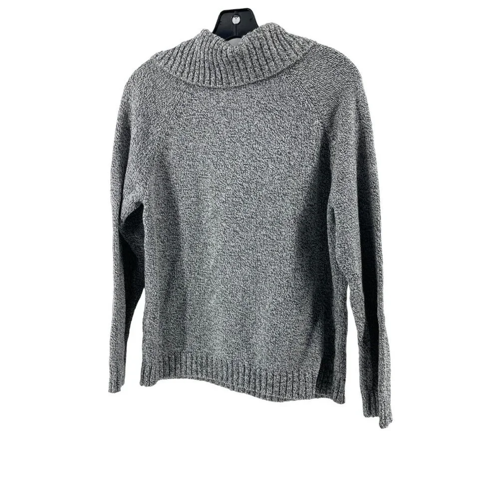 Karen Scott Women's Gray Long Sleeve Collared Knit Sweater Size Medium - Picture 3 of 9